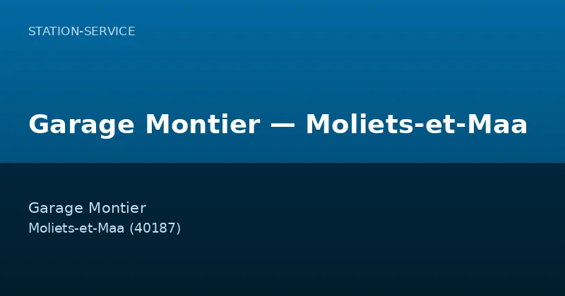 Garage Montier — Moliets-et-Maa