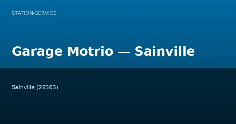 Garage Motrio — Sainville
