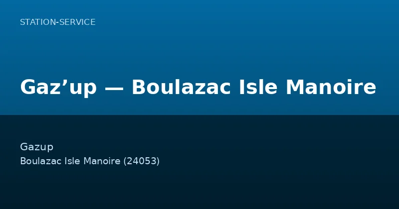 Gaz’up — Boulazac Isle Manoire