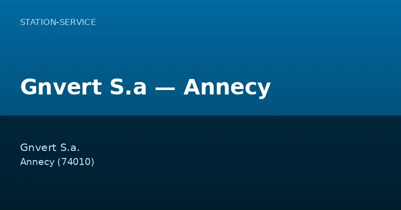 Gnvert S.a — Annecy