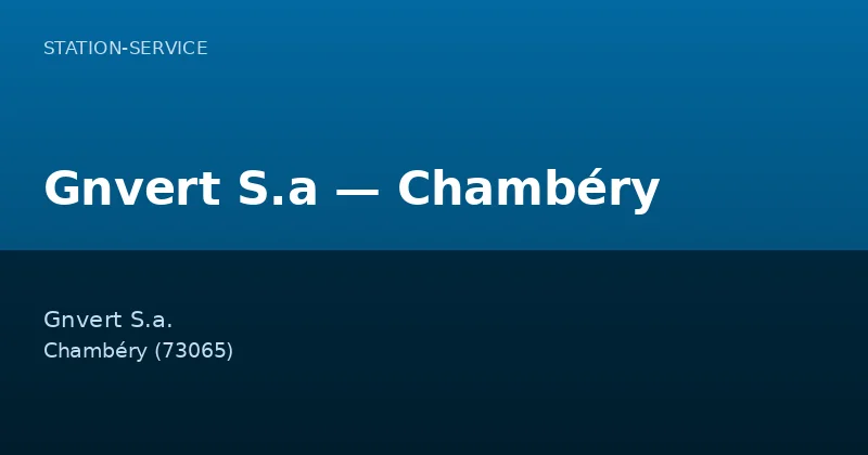 Gnvert S.a — Chambéry