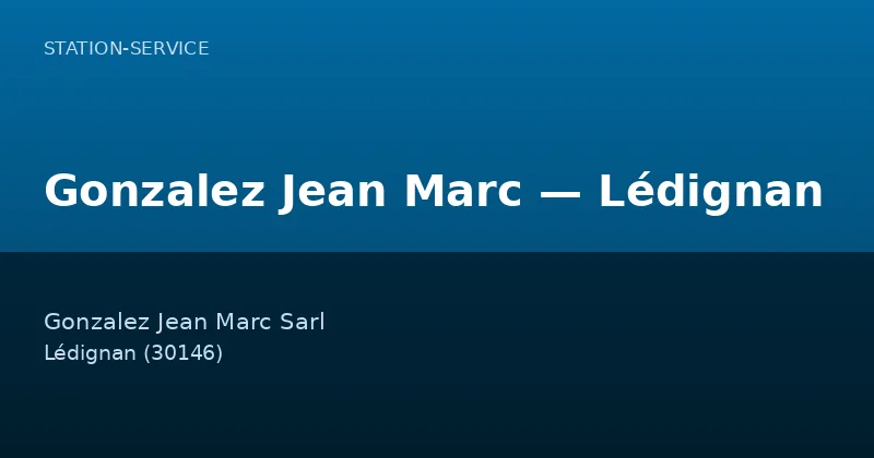Gonzalez Jean Marc — Lédignan