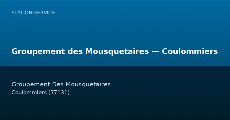 Groupement des Mousquetaires — Coulommiers