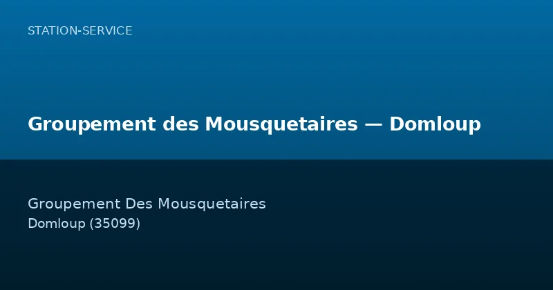 Groupement des Mousquetaires — Domloup