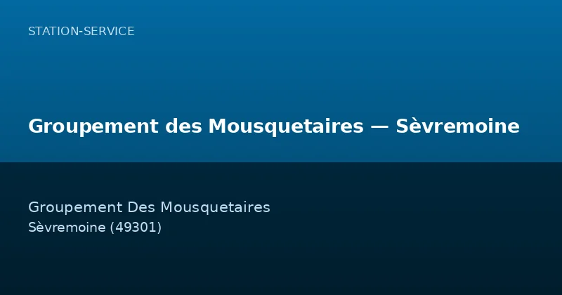 Groupement des Mousquetaires — Sèvremoine