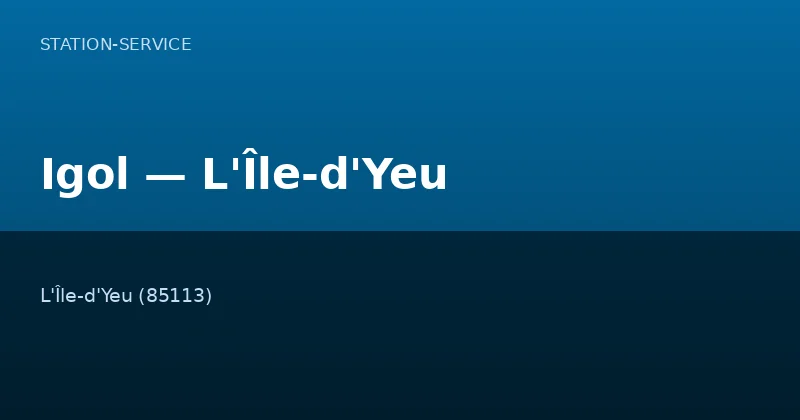 Igol — L'Île-d'Yeu