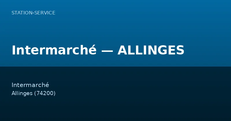 Intermarché — ALLINGES