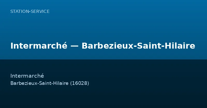 Intermarché — Barbezieux-Saint-Hilaire