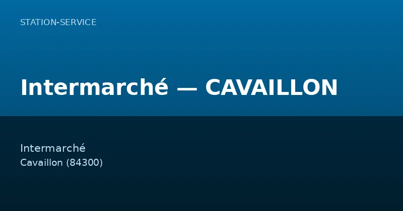 Intermarché — CAVAILLON