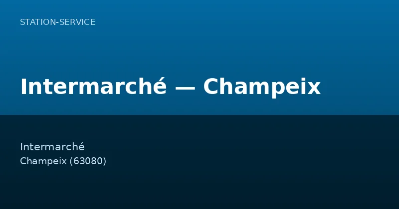 Intermarché — Champeix