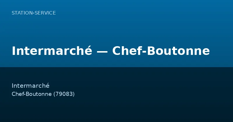 Intermarché — Chef-Boutonne