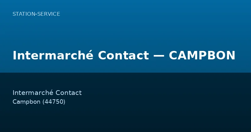 Intermarché Contact — CAMPBON