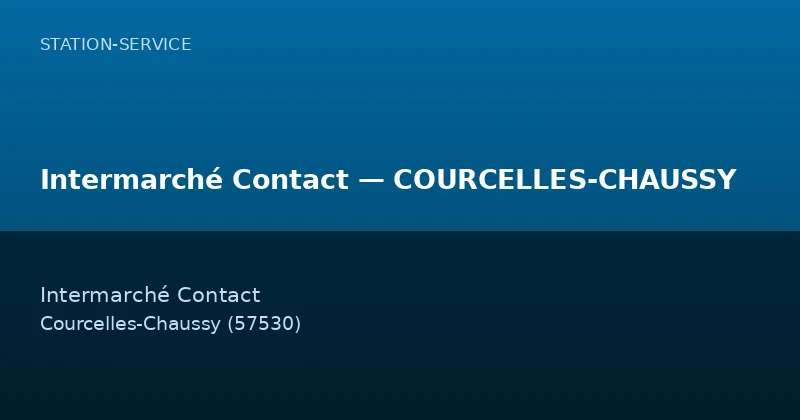 Intermarché Contact — COURCELLES-CHAUSSY