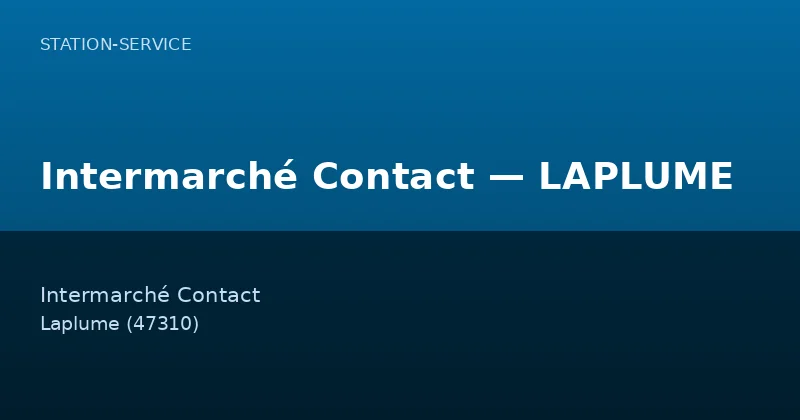 Intermarché Contact — LAPLUME