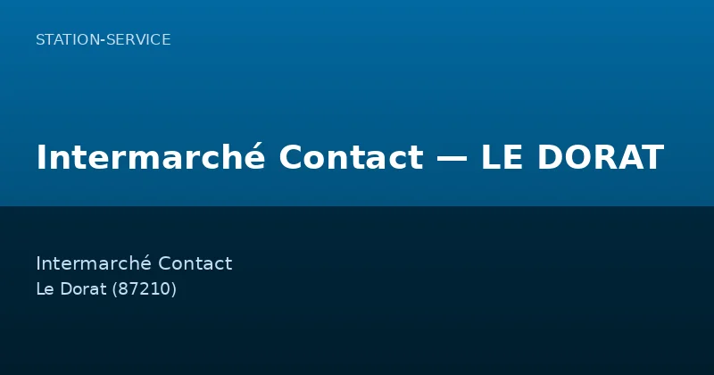 Intermarché Contact — LE DORAT