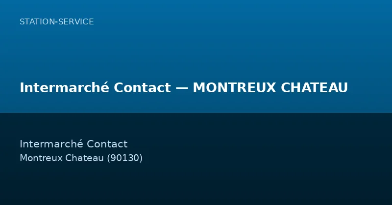 Intermarché Contact — MONTREUX CHATEAU