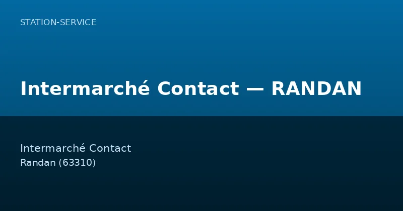 Intermarché Contact — RANDAN