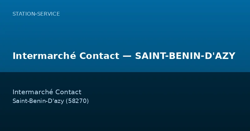 Intermarché Contact — SAINT-BENIN-D'AZY