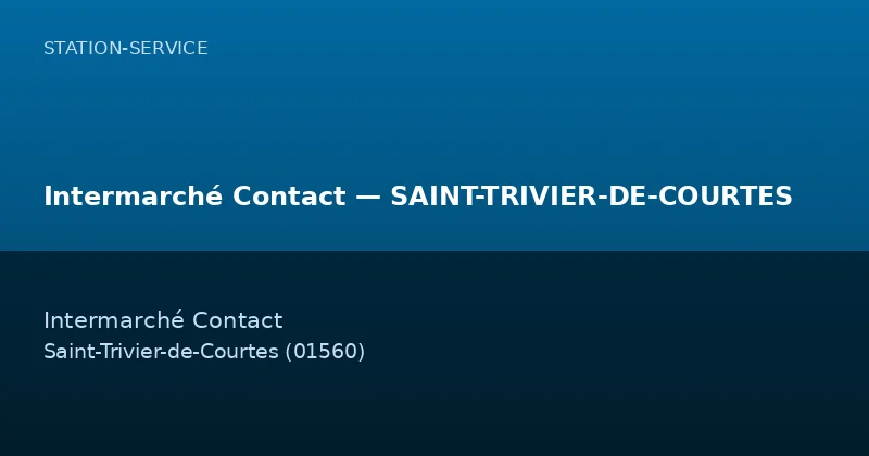 Intermarché Contact — SAINT-TRIVIER-DE-COURTES