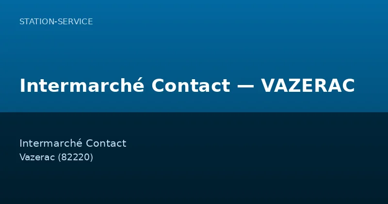 Intermarché Contact — VAZERAC