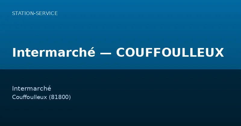 Intermarché — COUFFOULLEUX