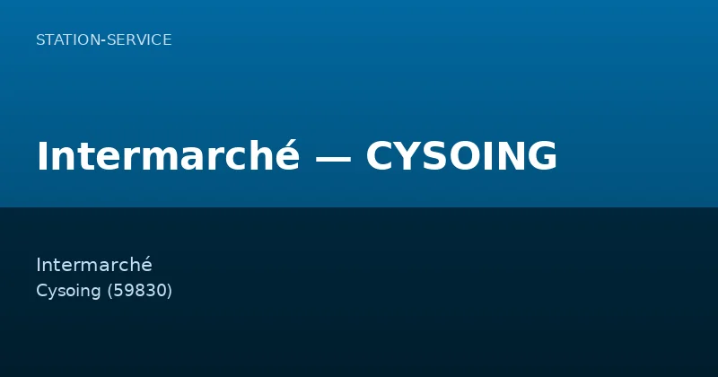 Intermarché — CYSOING