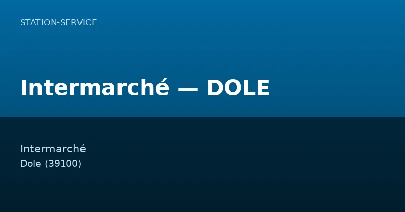 Intermarché — DOLE