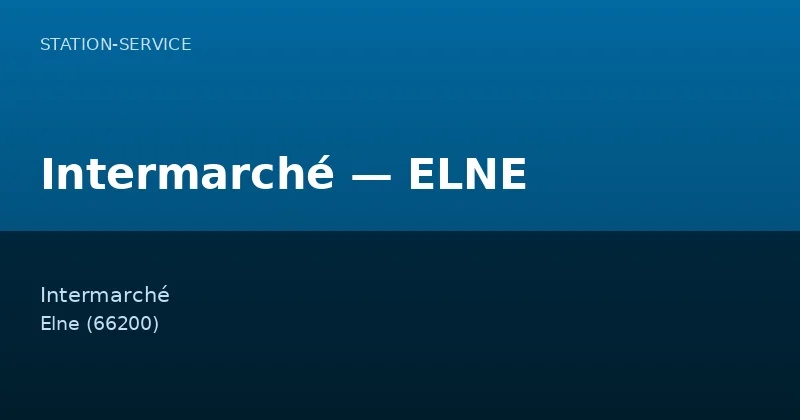 Intermarché — ELNE