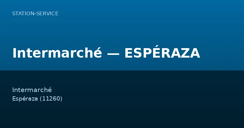 Intermarché — ESPÉRAZA