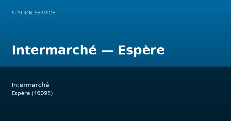 Intermarché — Espère