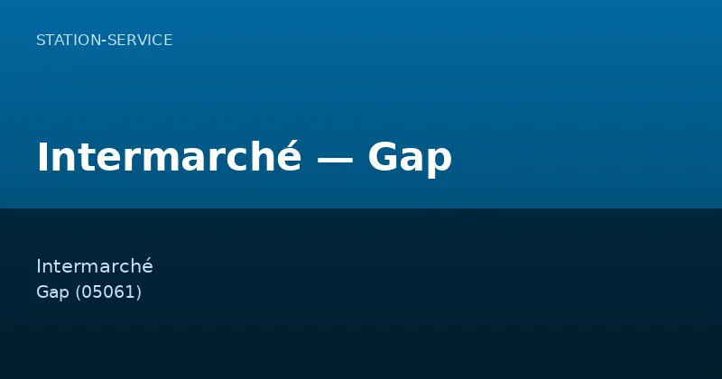 Intermarché — Gap