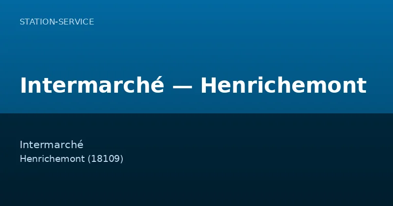Intermarché — Henrichemont