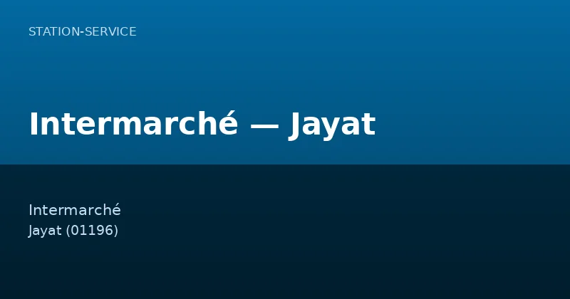 Intermarché — Jayat