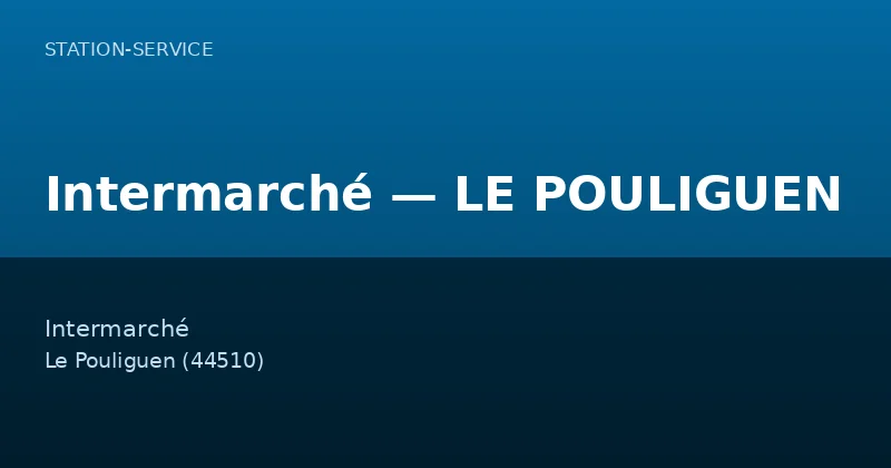 Intermarché — LE POULIGUEN