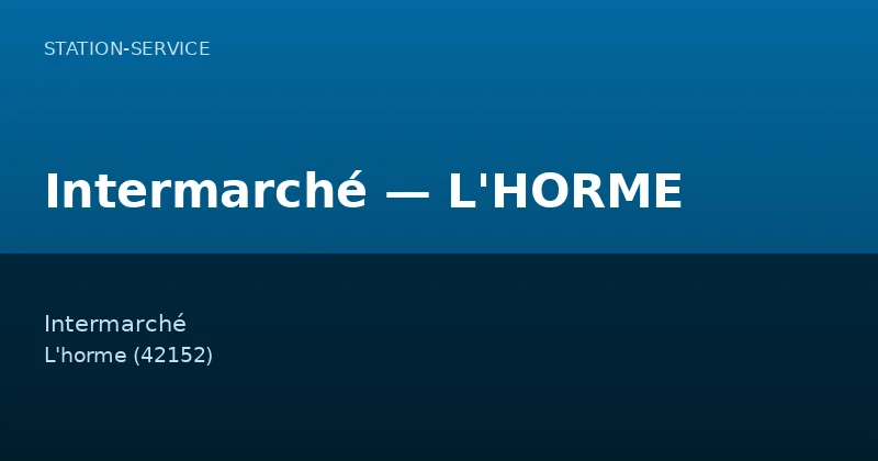 Intermarché — L'HORME