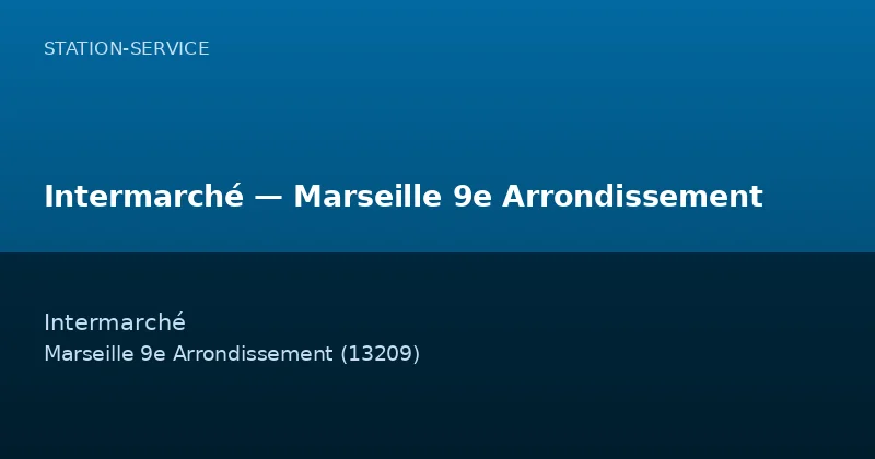 Intermarché — Marseille 9e Arrondissement