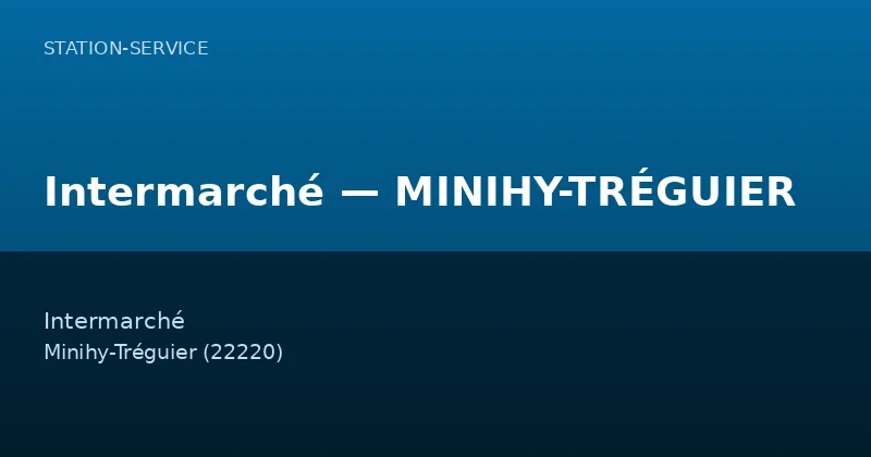 Intermarché — MINIHY-TRÉGUIER