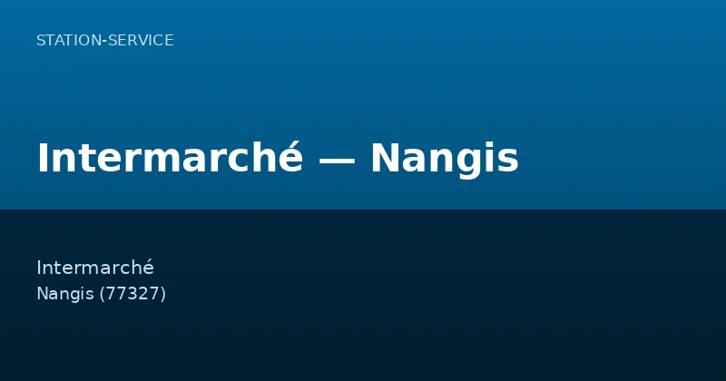 Intermarché — Nangis