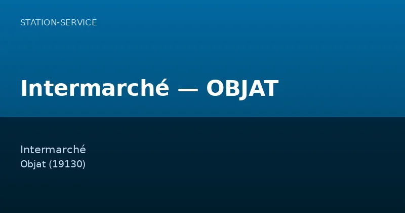 Intermarché — OBJAT