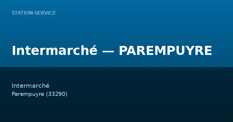 Intermarché — PAREMPUYRE