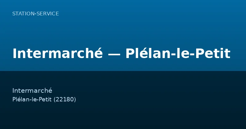 Intermarché — Plélan-le-Petit