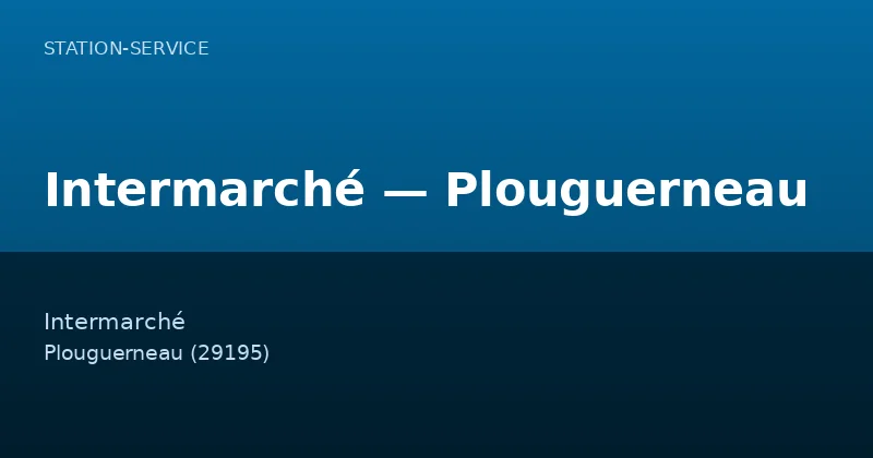Intermarché — Plouguerneau