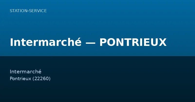 Intermarché — PONTRIEUX