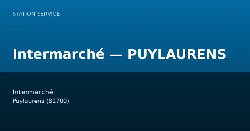 Intermarché — PUYLAURENS