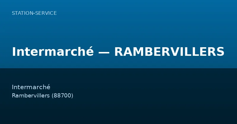 Intermarché — RAMBERVILLERS