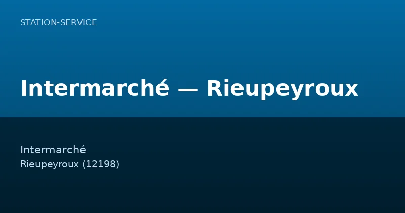 Intermarché — Rieupeyroux