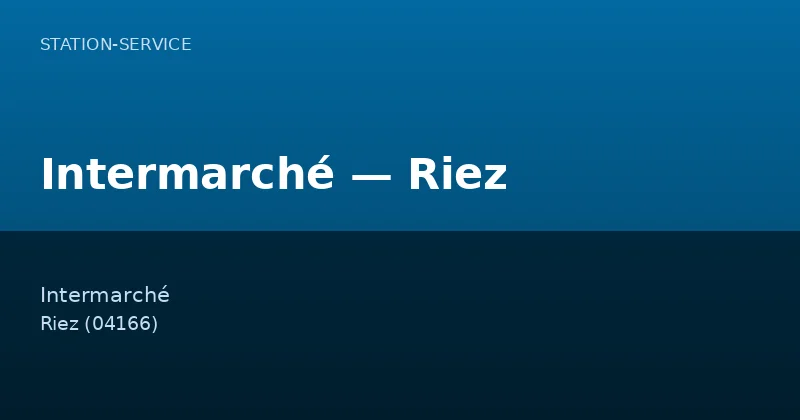 Intermarché — Riez