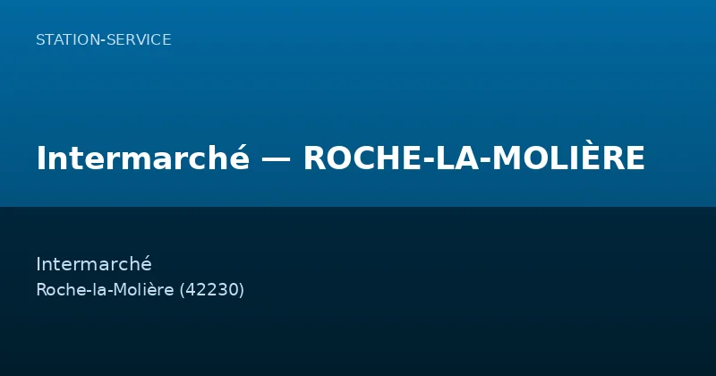 Intermarché — ROCHE-LA-MOLIÈRE