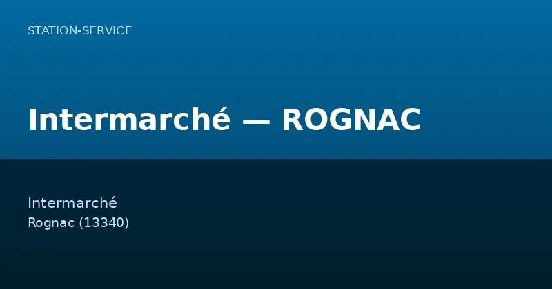 Intermarché — ROGNAC