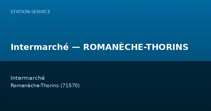 Intermarché — ROMANÈCHE-THORINS